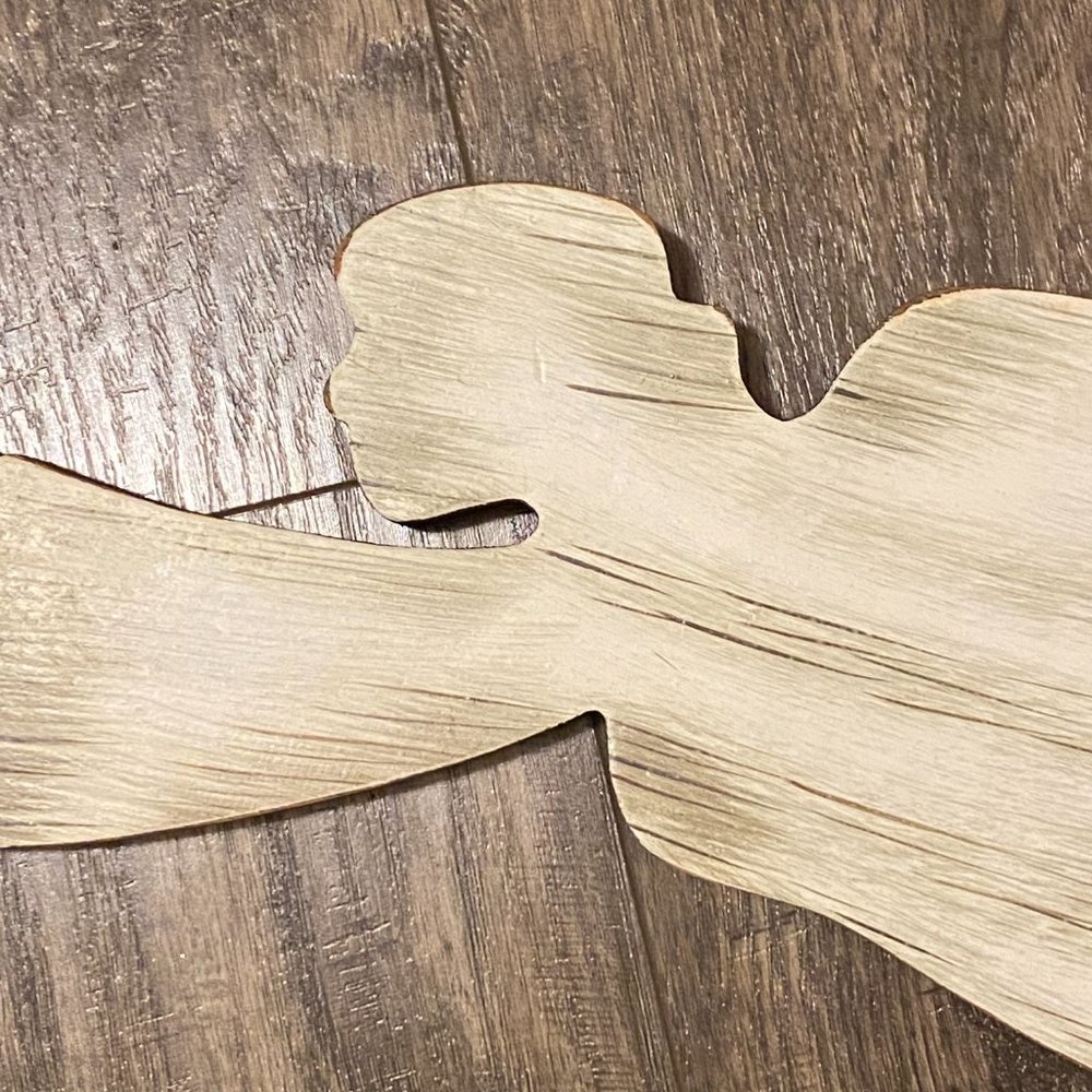 Angel Wall Hanging Ivory Wood Christmas Holiday - Picture 4 of 10